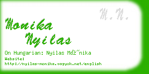 monika nyilas business card